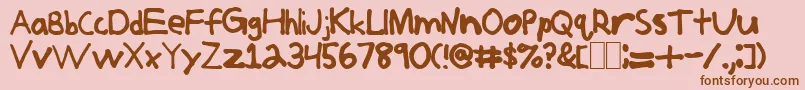 JerkoffNormal Font – Brown Fonts on Pink Background