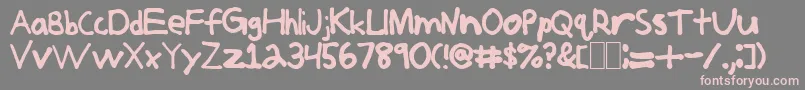 JerkoffNormal Font – Pink Fonts on Gray Background