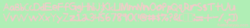 JerkoffNormal Font – Pink Fonts on Green Background