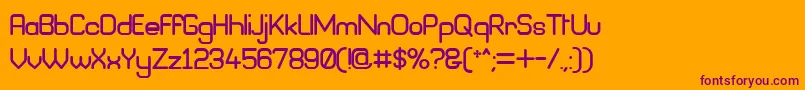 Bneg98 Font – Purple Fonts on Orange Background