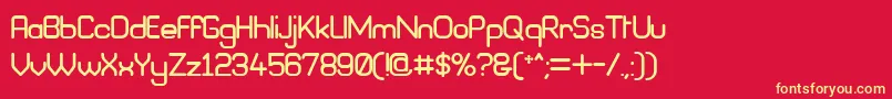 Bneg98 Font – Yellow Fonts on Red Background