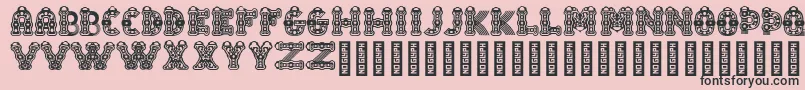Шрифт TlalocRegular – чёрные шрифты на розовом фоне