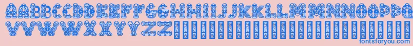 TlalocRegular Font – Blue Fonts on Pink Background