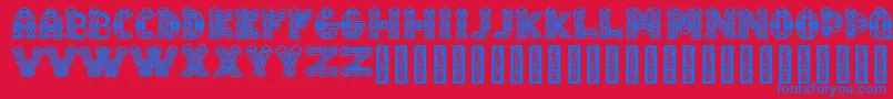 TlalocRegular Font – Blue Fonts on Red Background