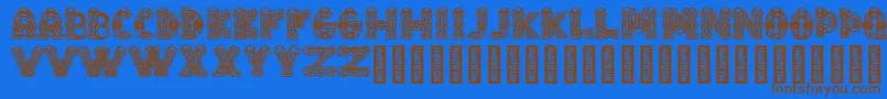 TlalocRegular Font – Brown Fonts on Blue Background