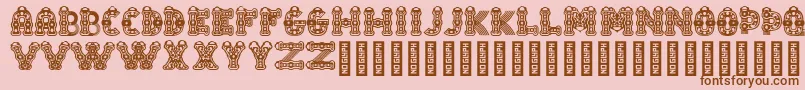 TlalocRegular Font – Brown Fonts on Pink Background