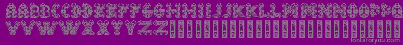 TlalocRegular Font – Gray Fonts on Purple Background