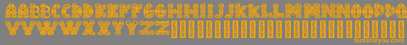 TlalocRegular Font – Orange Fonts on Gray Background