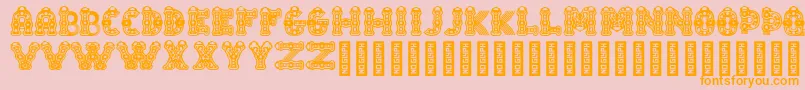 fuente TlalocRegular – Fuentes Naranjas Sobre Fondo Rosa