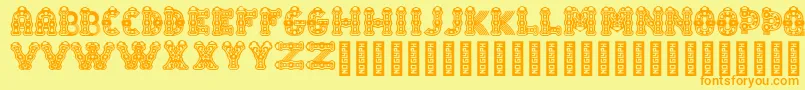 Шрифт TlalocRegular – оранжевые шрифты на жёлтом фоне