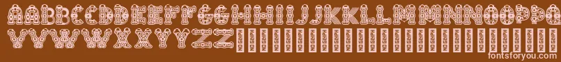 Fonte TlalocRegular – fontes rosa em um fundo marrom