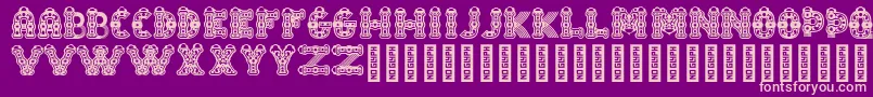 fuente TlalocRegular – Fuentes Rosadas Sobre Fondo Morado