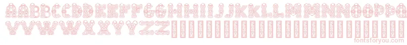 TlalocRegular-Schriftart – Rosa Schriften auf weißem Hintergrund