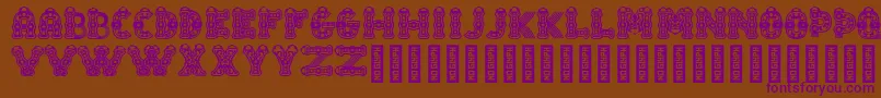 TlalocRegular Font – Purple Fonts on Brown Background