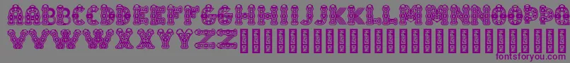Шрифт TlalocRegular – фиолетовые шрифты на сером фоне