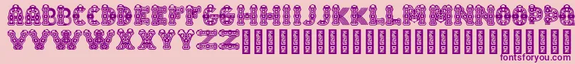 Czcionka TlalocRegular – fioletowe czcionki na różowym tle