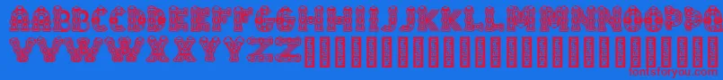 TlalocRegular Font – Red Fonts on Blue Background