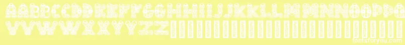 TlalocRegular Font – White Fonts on Yellow Background