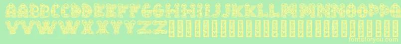 TlalocRegular Font – Yellow Fonts on Green Background