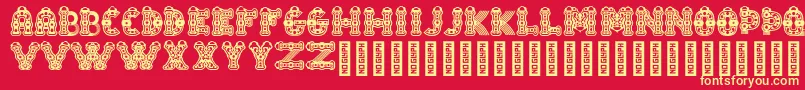 TlalocRegular Font – Yellow Fonts on Red Background