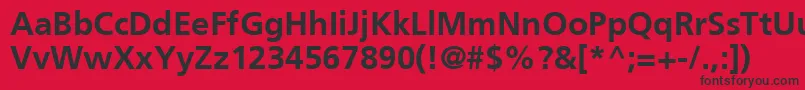 Ft44Bold Font – Black Fonts on Red Background