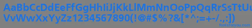 Шрифт Ft44Bold – синие шрифты на сером фоне