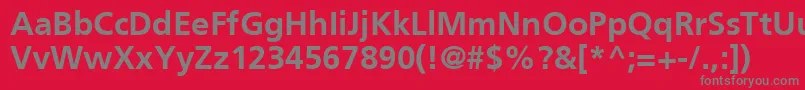 Ft44Boldフォントについての詳細 フォントFt44Bold – 赤い背景に灰色の文字
