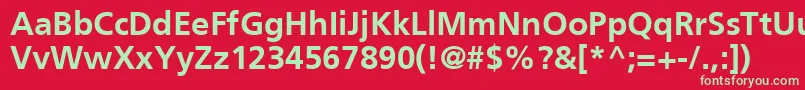 Шрифт Ft44Bold – зелёные шрифты на красном фоне