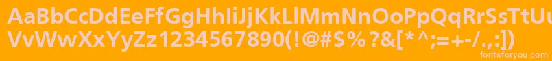 フォントFt44Bold – オレンジの背景にピンクのフォント