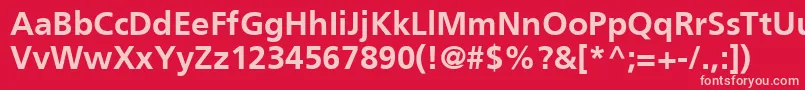 フォントFt44Bold – 赤い背景にピンクのフォント