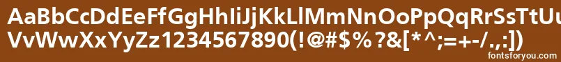Czcionka Ft44Bold – białe czcionki na brązowym tle
