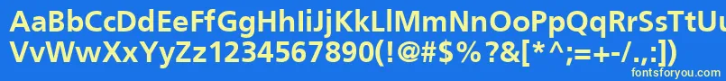 Ft44Bold Font – Yellow Fonts on Blue Background