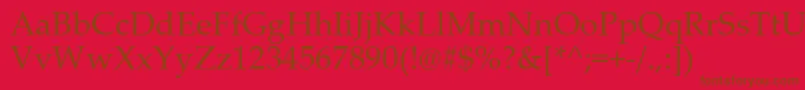 Шрифт PalatinoLinotype – коричневые шрифты на красном фоне