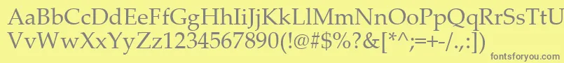 PalatinoLinotype Font – Gray Fonts on Yellow Background
