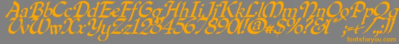 Quillo Font – Orange Fonts on Gray Background