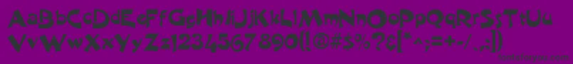 HarquilRegular Font – Black Fonts on Purple Background