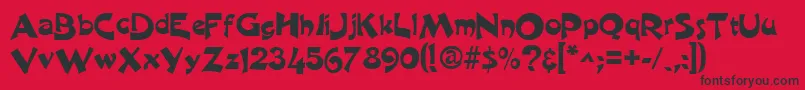 HarquilRegular Font – Black Fonts on Red Background