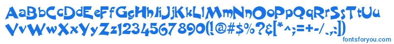 HarquilRegular-Schriftart – Blaue Schriften