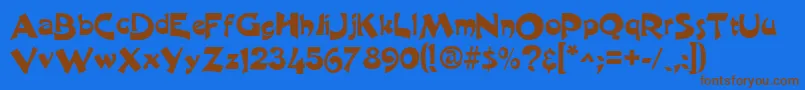 HarquilRegular Font – Brown Fonts on Blue Background