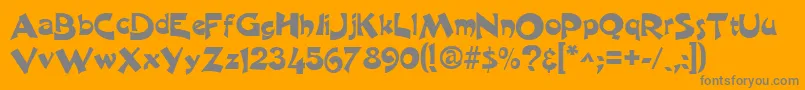 HarquilRegular-Schriftart – Graue Schriften auf orangefarbenem Hintergrund