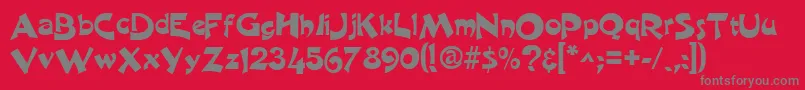 HarquilRegular Font – Gray Fonts on Red Background