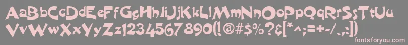 HarquilRegular Font – Pink Fonts on Gray Background