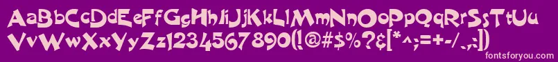 HarquilRegular Font – Pink Fonts on Purple Background