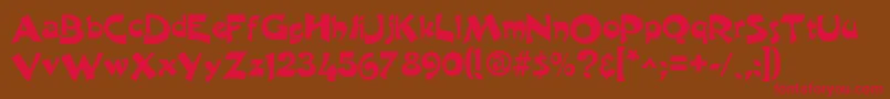 HarquilRegular Font – Red Fonts on Brown Background