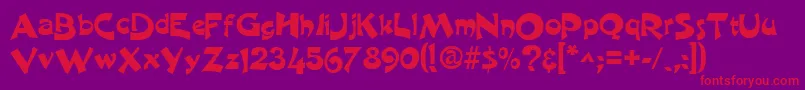 HarquilRegular Font – Red Fonts on Purple Background