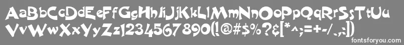 HarquilRegular Font – White Fonts on Gray Background