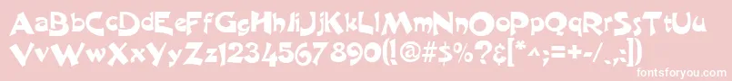 HarquilRegular Font – White Fonts on Pink Background