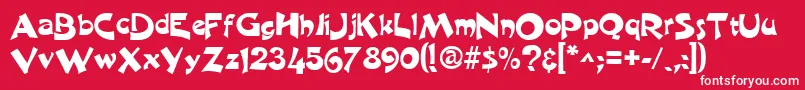 HarquilRegular Font – White Fonts on Red Background