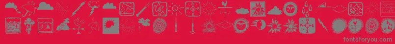 Nowtheweather Font – Gray Fonts on Red Background
