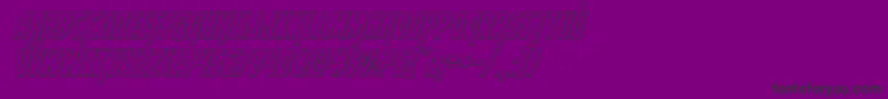 フォントYankeeclipperoutital – 紫の背景に黒い文字
